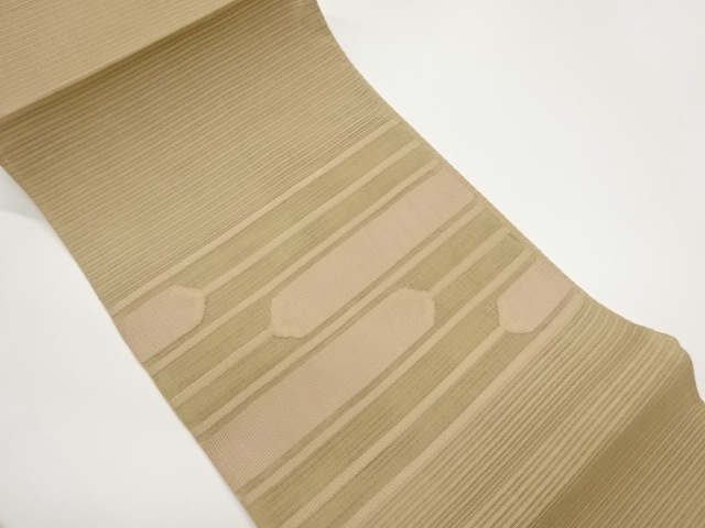 JAPANESE NAGOYA OBI FOR SUMMER / WOVEN ABSTRACT STRIPE